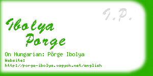 ibolya porge business card